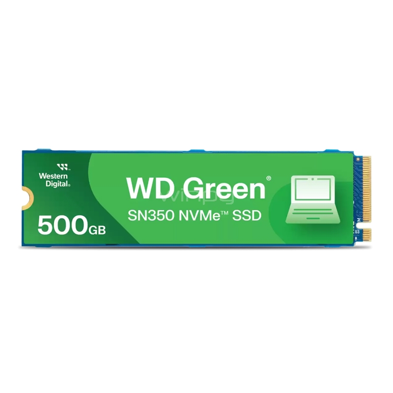 Unidad de Estado Sólido Western Digital SN350 de 500GB (NVMe 4.0, M.2 2280, Hasta 2400MB/s)