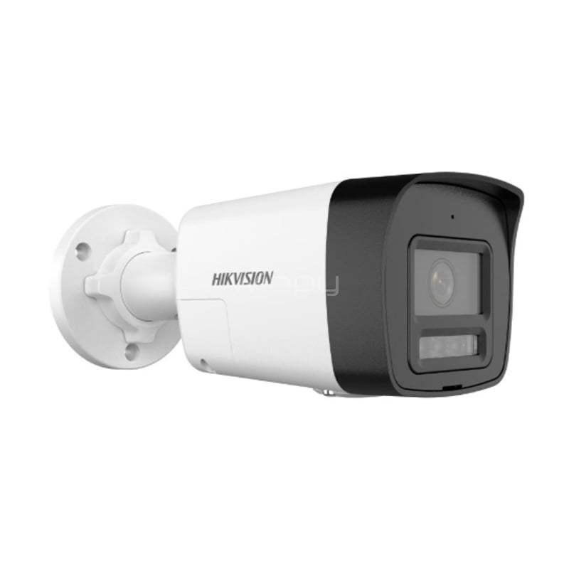Cámara Bullet Hikvision Smart Hybrid Light (4MP CMOS, Fixed, H.265+, Ethernet, PoE, IP67)