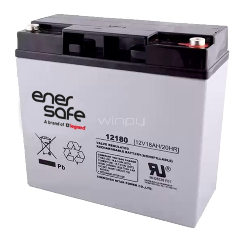 Batería Enersafe de 12V/18Ah (VRLA, Terminal F13)