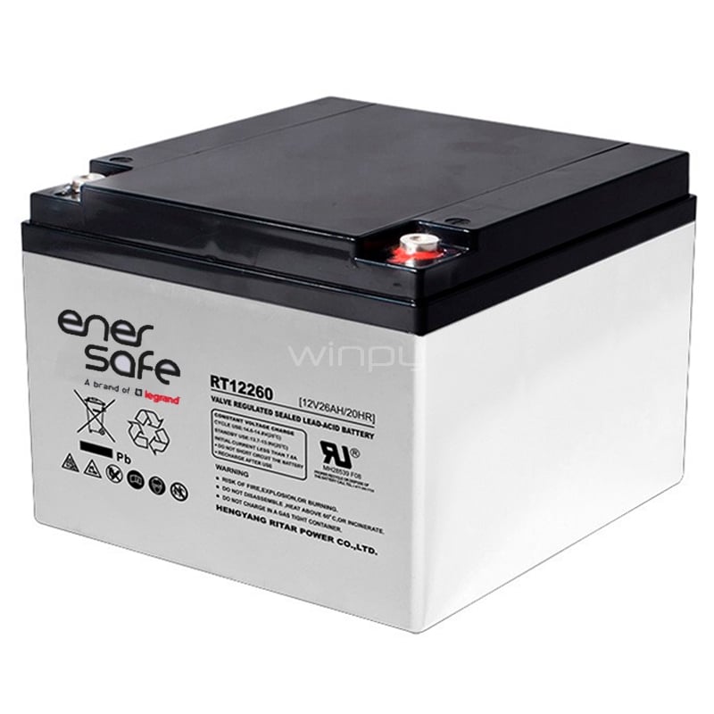 Batería Enersafe de 12V/26Ah (VRLA, Terminal F13)