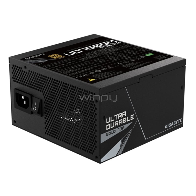 Fuente de Poder Gigabyte UD750GM PG5 de 750W (Full Modular, Certificada 80+ Gold, ATX)