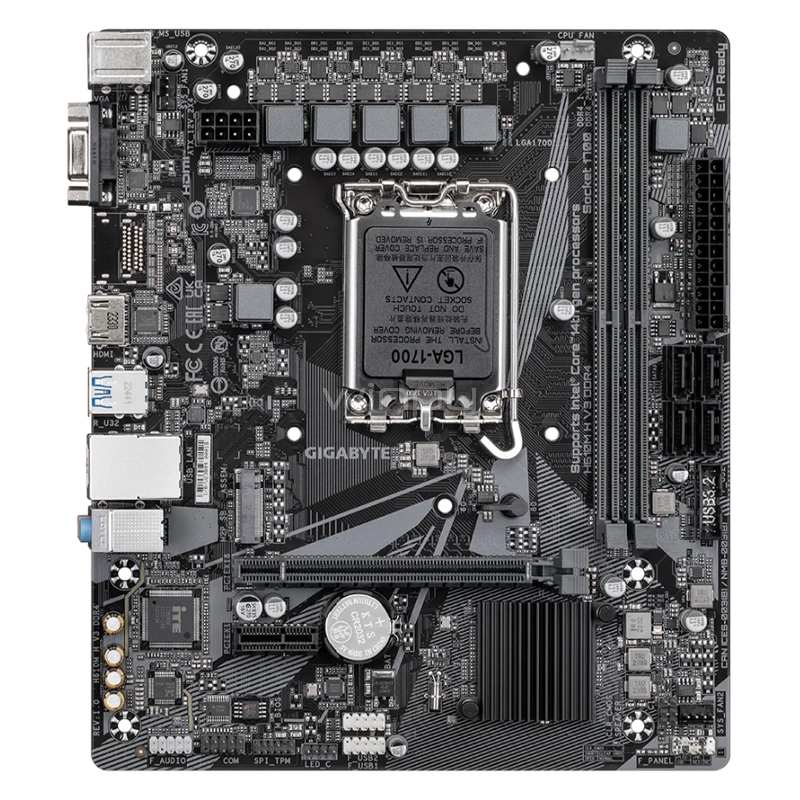 Placa madre Gigabyte H610M H V3 DDR4 (LGA1700, DDR4 2133/3200MHz, M.2, Micro ATX)