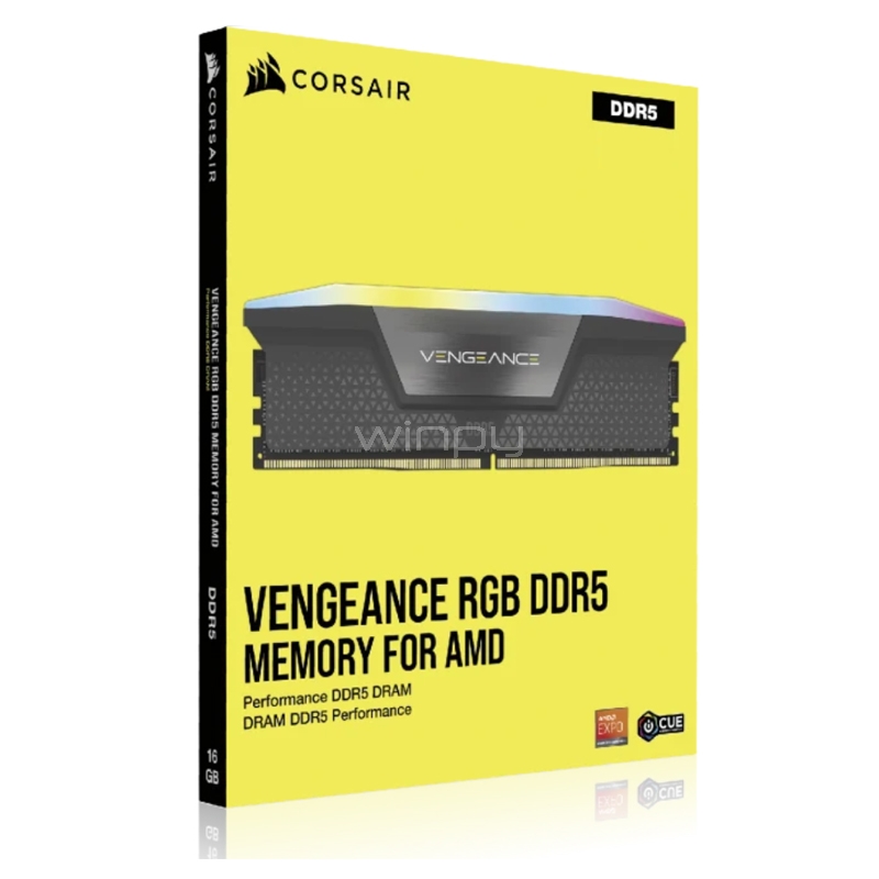 Memoria RAM Corsair Vengeance RGB de 32GB (DDR5, 5200MHz, CL40
