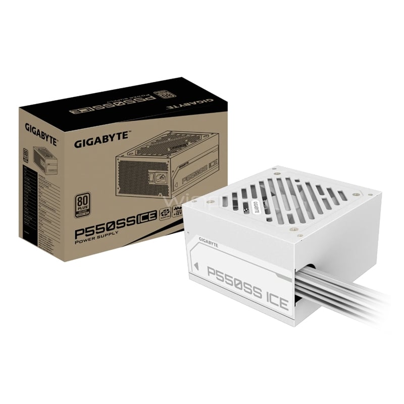 Fuente de Poder Gigabyte P550SS ICE de 550W (Certificada 80+ Silver, ATX 3.1, Blanca)
