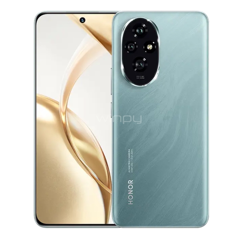 Celular Honor 200 5G de 6.7“ (Snapdragon 7 Gen3, 12GB RAM, 512GB Internos, Verde Esmeralda)