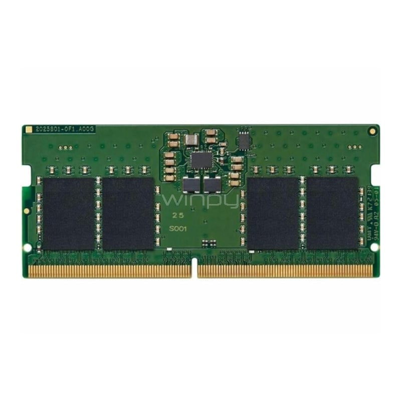 Memoria RAM Kingston ValueRAM de 8GB (DDR5, 5600MHz, CL46, 1RX16, SODIMM)