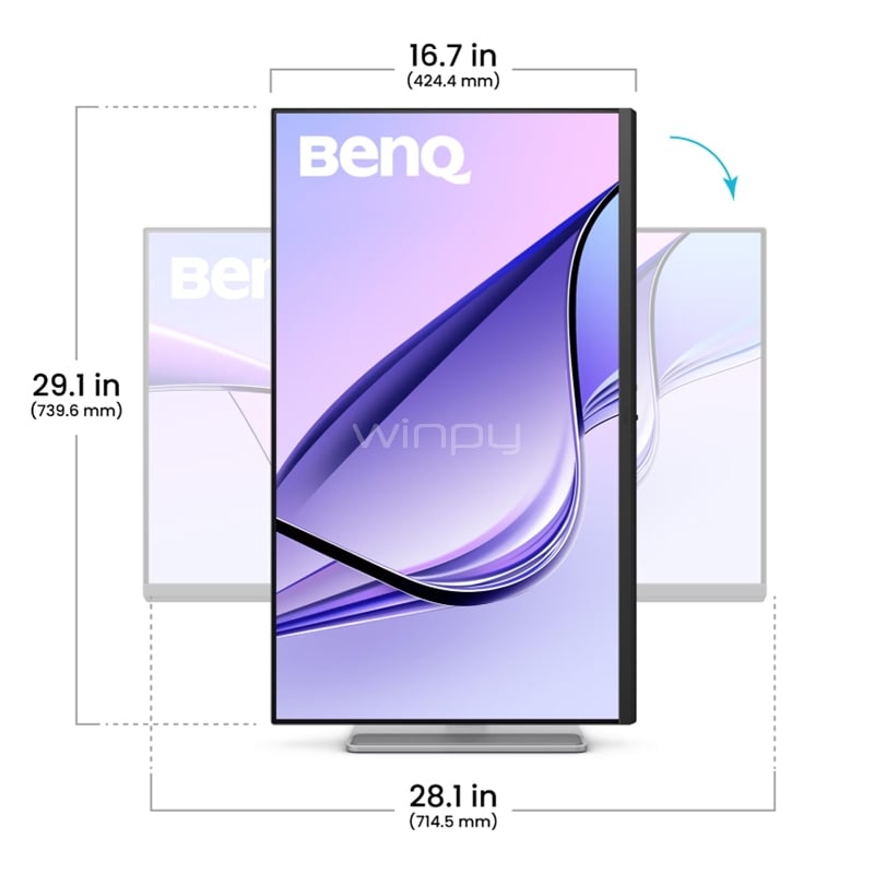 Monitor BenQ MA320U de 31.5“ (IPS, 4K, HDR10, Mac Colour Tuning, HDMI+USB-C, Vesa)
