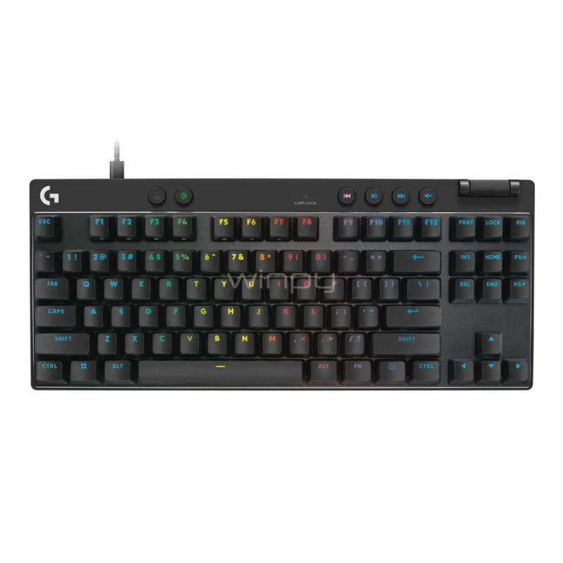 Teclado Mecánico Logitech Pro X TKL Rapid (Switch Análogo, RGB LIGHTSYNC, Negro)