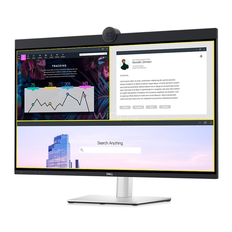 Monitor para VideoConferencias Dell UltraSharp de 32“ (IPS, 4K, Cámara 8MP, DP+HDMI, VESA)