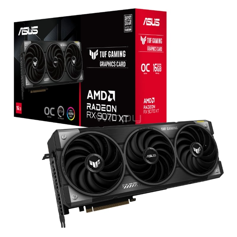 Tarjeta de Video ASUS TUF Gaming Radeon RX 9070 XT OC de 16GB GDDR6