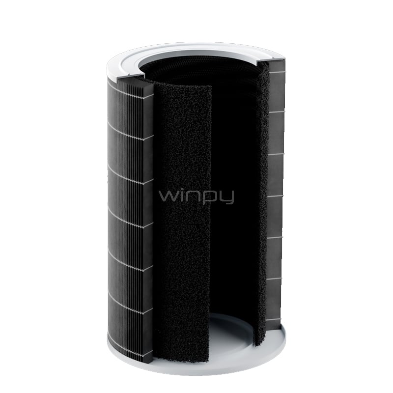 Filtro de Repuesto Xiaomi Smart Air Purifier 4 Pro (Filtración Triple, Carbón Activado, HEPA)