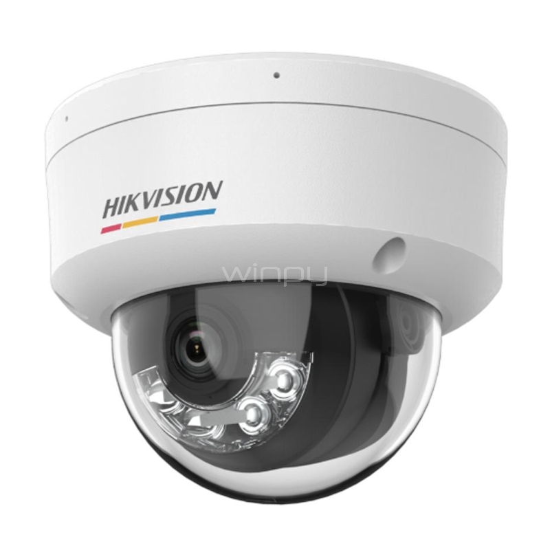 Cámara Domo Hikvision ColorVu de Red (4 MP CMOS, H.265+, Ethernet, IP67, IK08)
