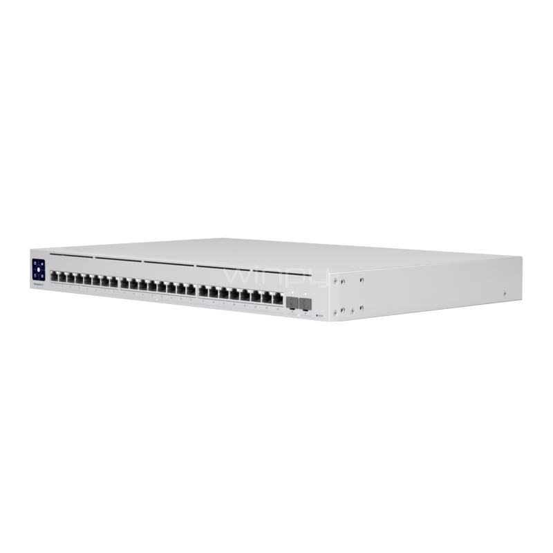 Switch Ubiquiti EnterpriseXG de 24 Puertos (Pantalla Táctil, L3, 10GbE, 580Gbps, SFP28)