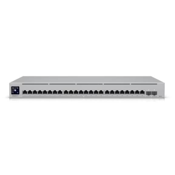 Switch Ubiquiti EnterpriseXG de 24 Puertos (Pantalla Táctil, L3, 10GbE, 580Gbps, SFP28)