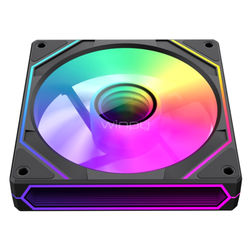 Ventilador GameMax FN12A Reverse (ARGB, 120mm, 1600rpm, Negro)