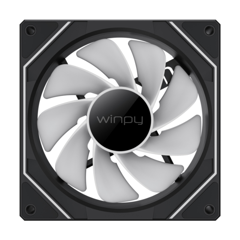 Ventilador GameMax FN12A Reverse (ARGB, 120mm, 1600rpm, Negro)