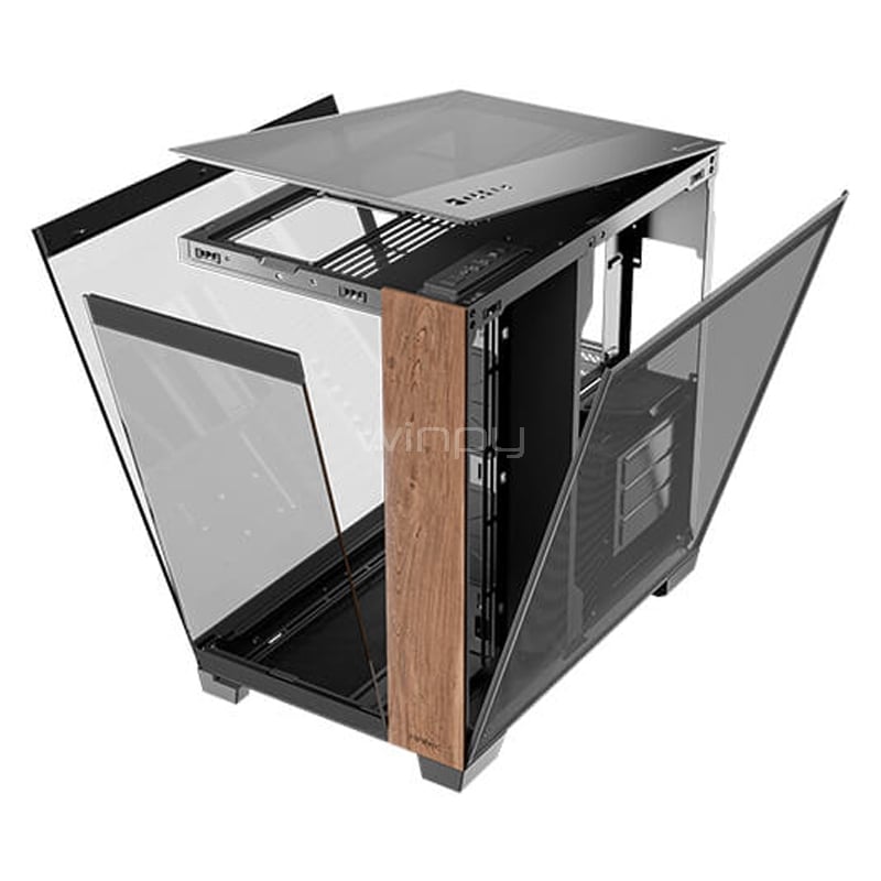 Gabinete Gamer Antec C8 Wood (E-ATX, Vidrio Templado, Doble Cámara, Black/Madera)