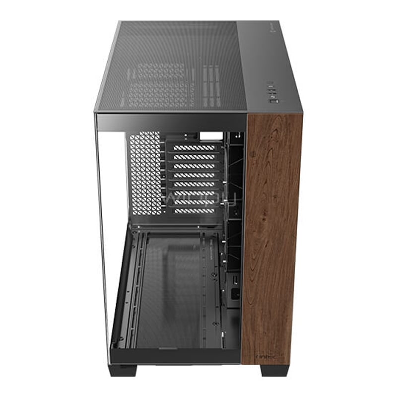 Gabinete Gamer Antec C8 Wood (E-ATX, Vidrio Templado, Doble Cámara, Black/Madera)