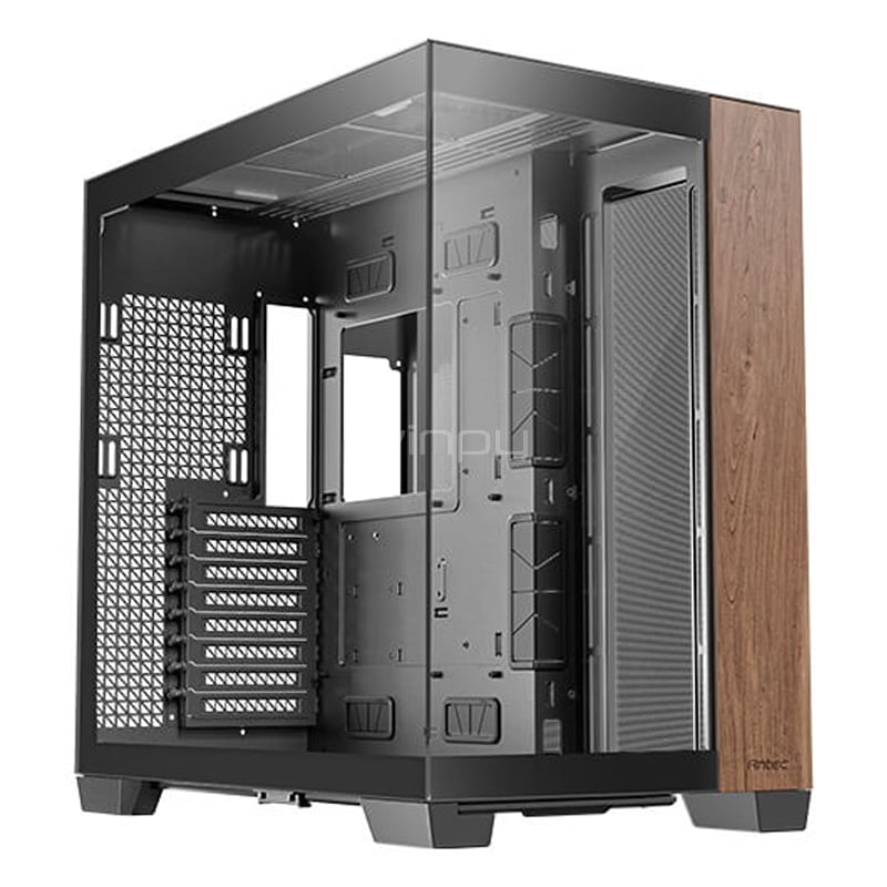Gabinete Gamer Antec C8 Wood (E-ATX, Vidrio Templado, Doble Cámara, Black/Madera)