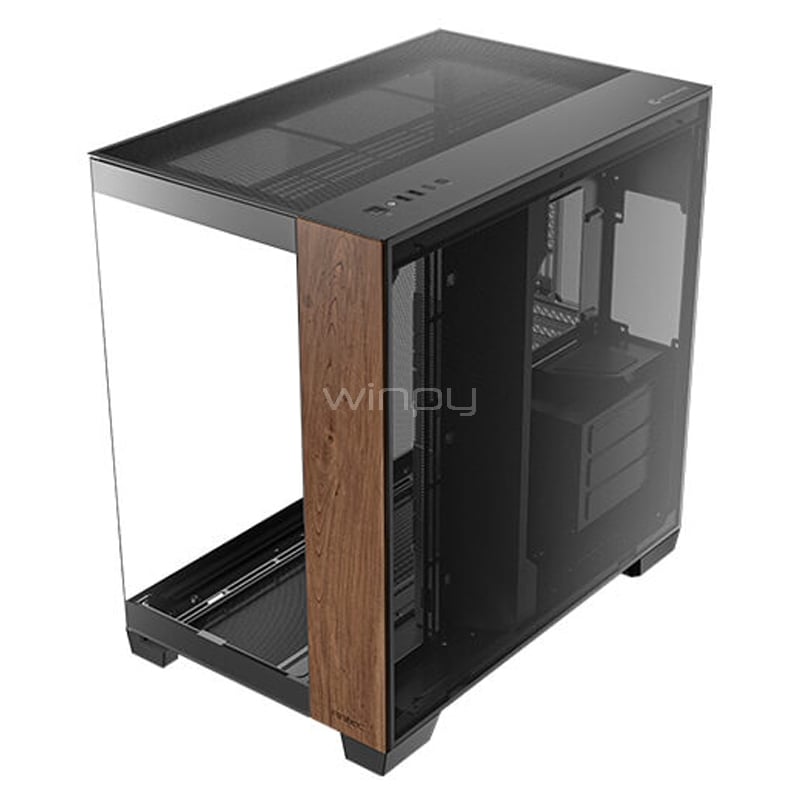 Gabinete Gamer Antec C8 Wood (E-ATX, Vidrio Templado, Doble Cámara, Black/Madera)