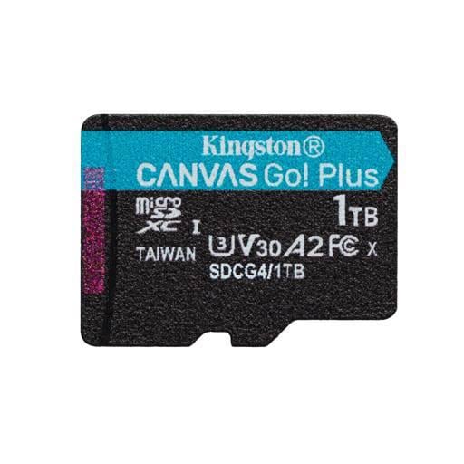 Tarjeta MicroSD Kingston Canvas Go! Plus de 1TB (U3, V30, hasta 200MB/s, Adaptador SD)