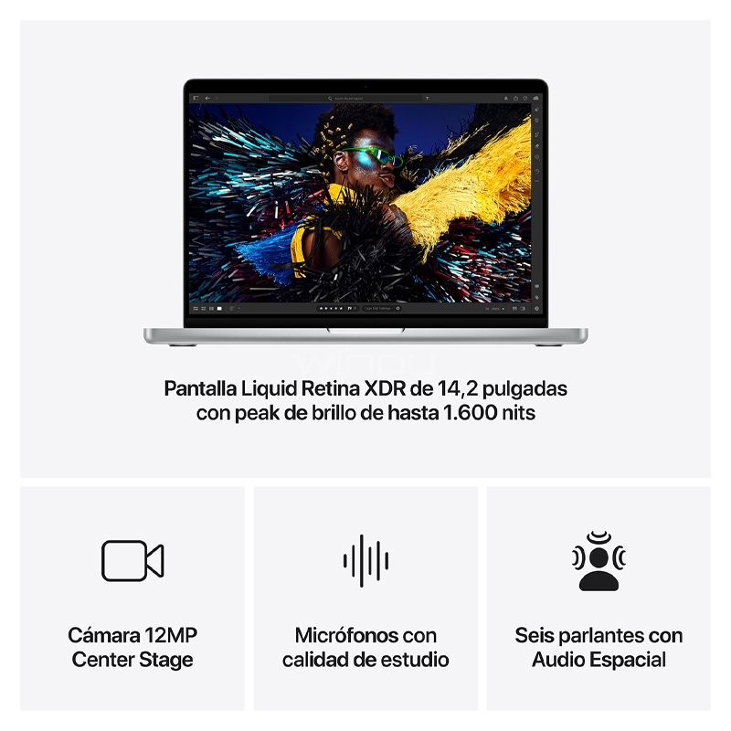 Apple MacBook Pro 14.2“ (Chip M4 Max, GPU 32 núcleos, 36GB RAM