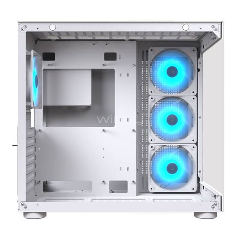Gabinete Gamer Cougar FV150 RGB White (ATX, Vidrio Templado Panorámico, 4 ventiladores)