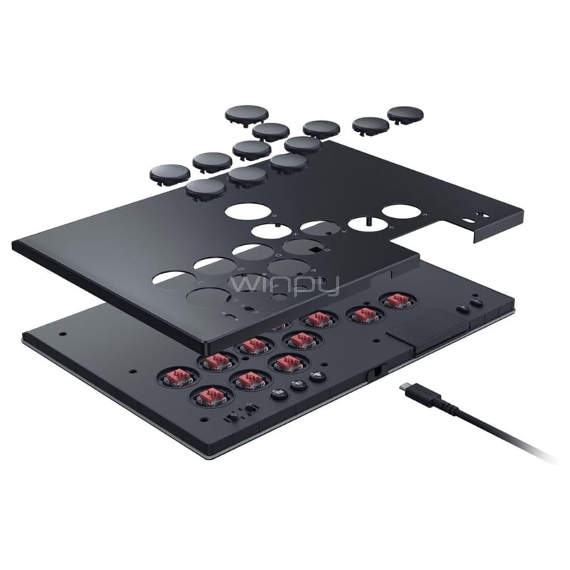 Joystick Arcade Razer Kitsune (Switch Bajo Perfil, Modos SOCD, Chroma RGB)