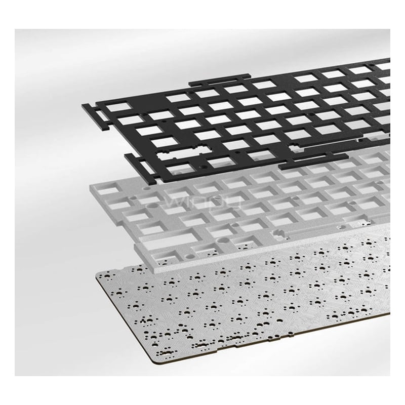 Teclado Mecánico Redragon Trundle K668 RGB (Switch Red, Español, Blanco/Negro)