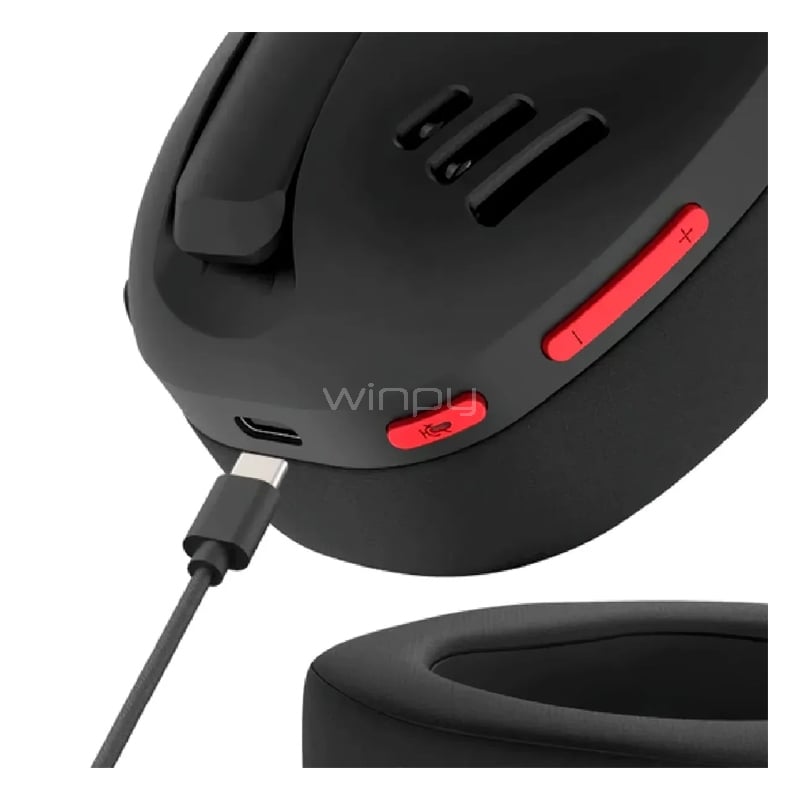 Audífonos Gamer Redragon Ire Pro Wireless (Bluetooth/Dongle USB, Micrófono Desmontable, Negro)