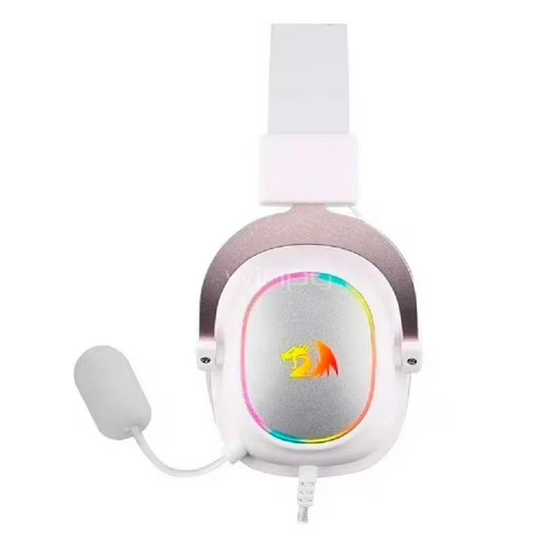 Audífonos Gamer Redragon Zeus X RGB (Sonido 7.1, USB, Micrófono Flexible, RGB, Blanco)