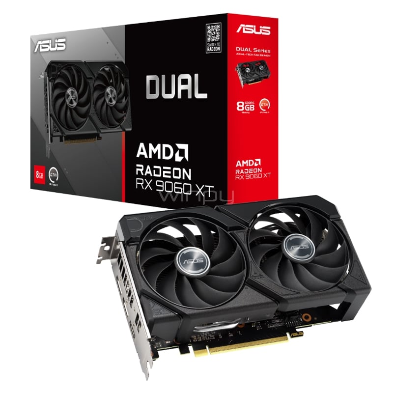 Tarjeta gráfica ASUS Dual Radeon RX 9060 XT de 8G GDDR6