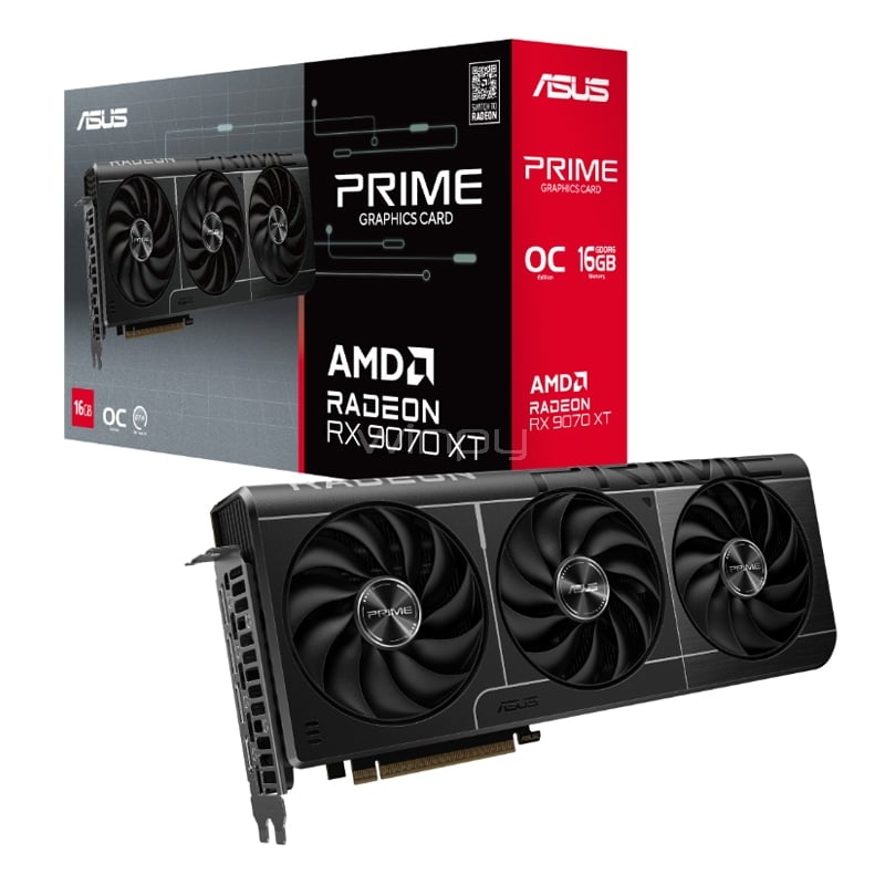Tarjeta gráfica ASUS Prime Radeon RX 9070 XT OC de 16GB GDDR6