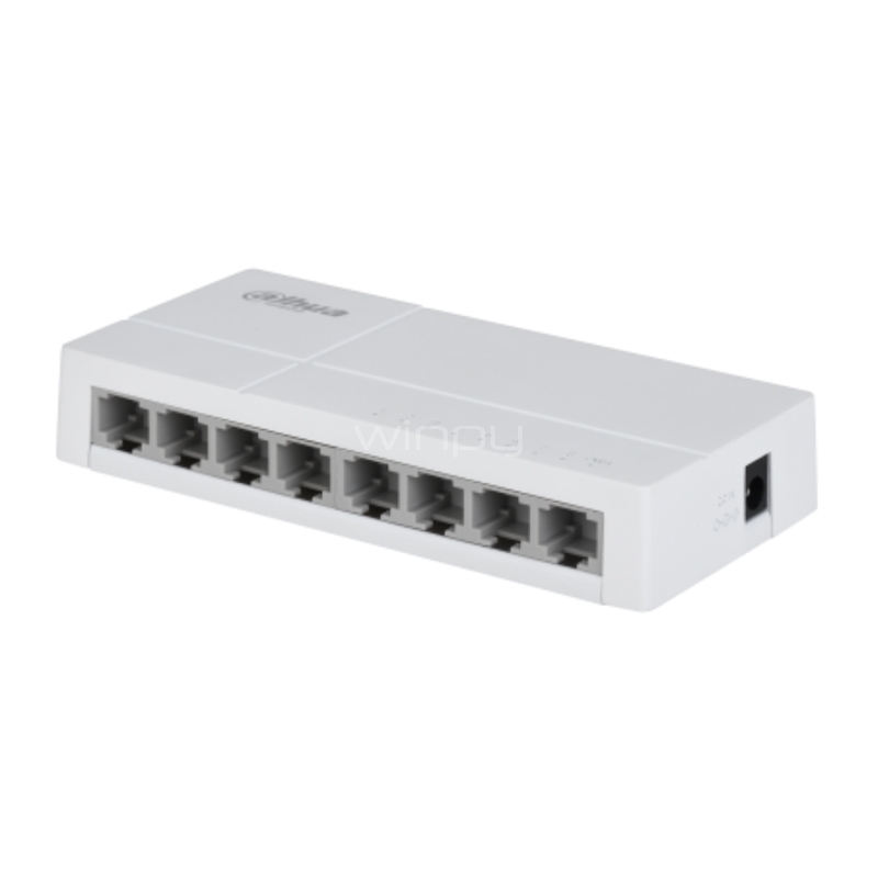 Switch Dahua SF1008L de 8 Puertos (Bajo consumo, 1.2 Gbps)