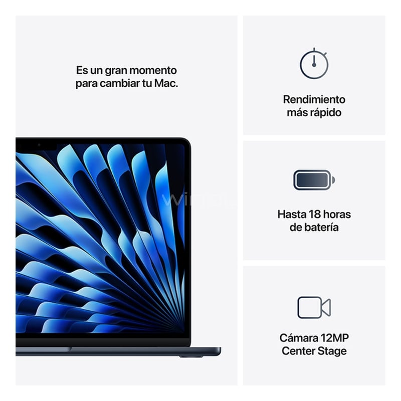 Apple MacBook Air 15 (Chip M4, GPU 10 núcleos, 24GB RAM, 512GB SSD