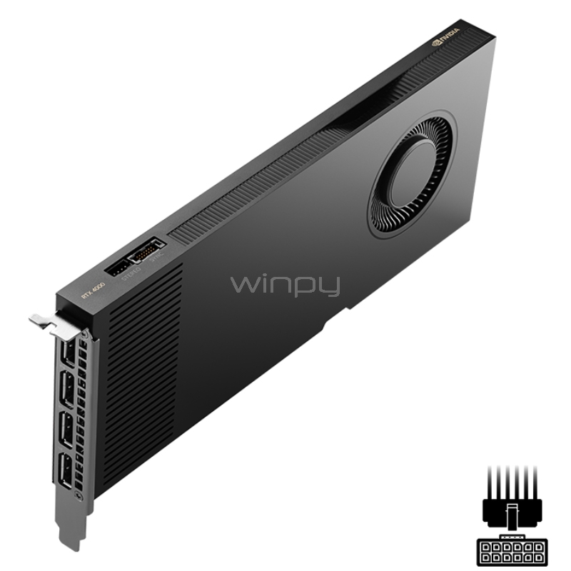 Tarjeta gráfica PNY NVIDIA RTX 4000 Ada Generation de 20GB GDDR6 ECC
