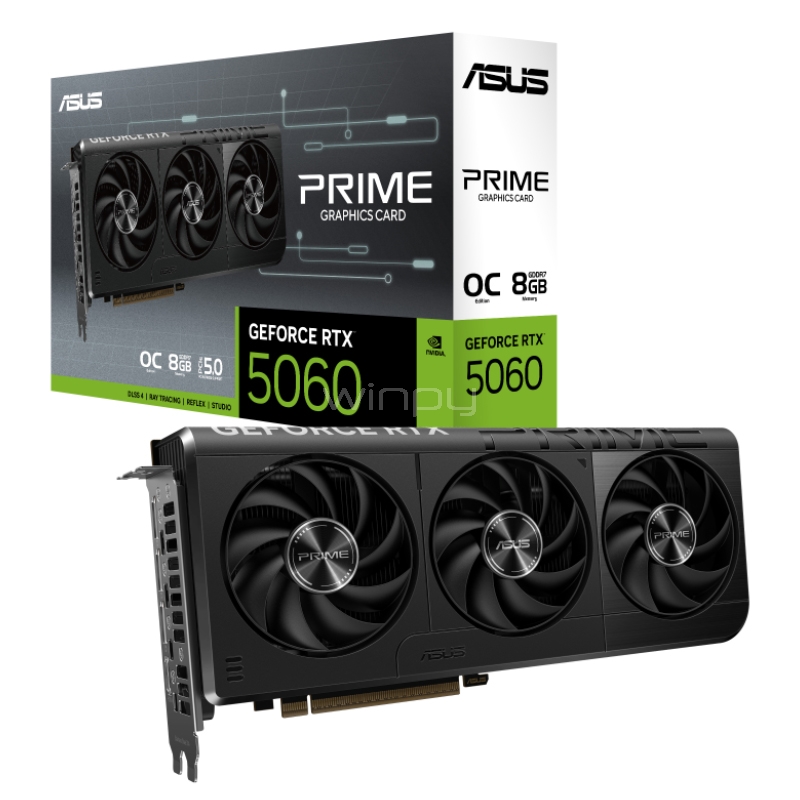 Tarjeta gráfica Asus PRIME GeForce RTX 5060 OC de 8GB GDDR7