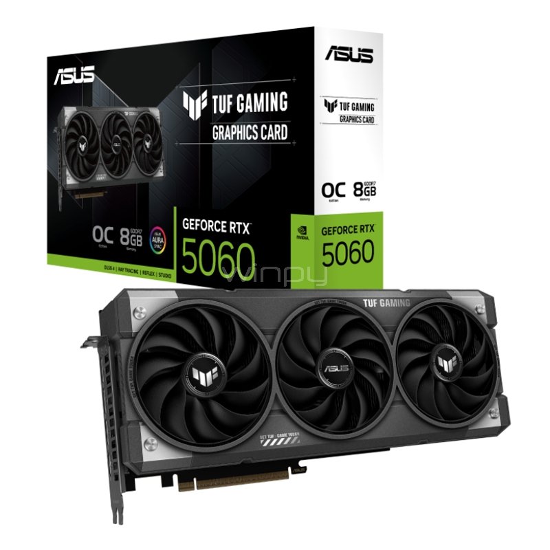 Tarjeta gráfica Asus TUF Gaming GeForce RTX 5060 OC de 8GB GDDR7