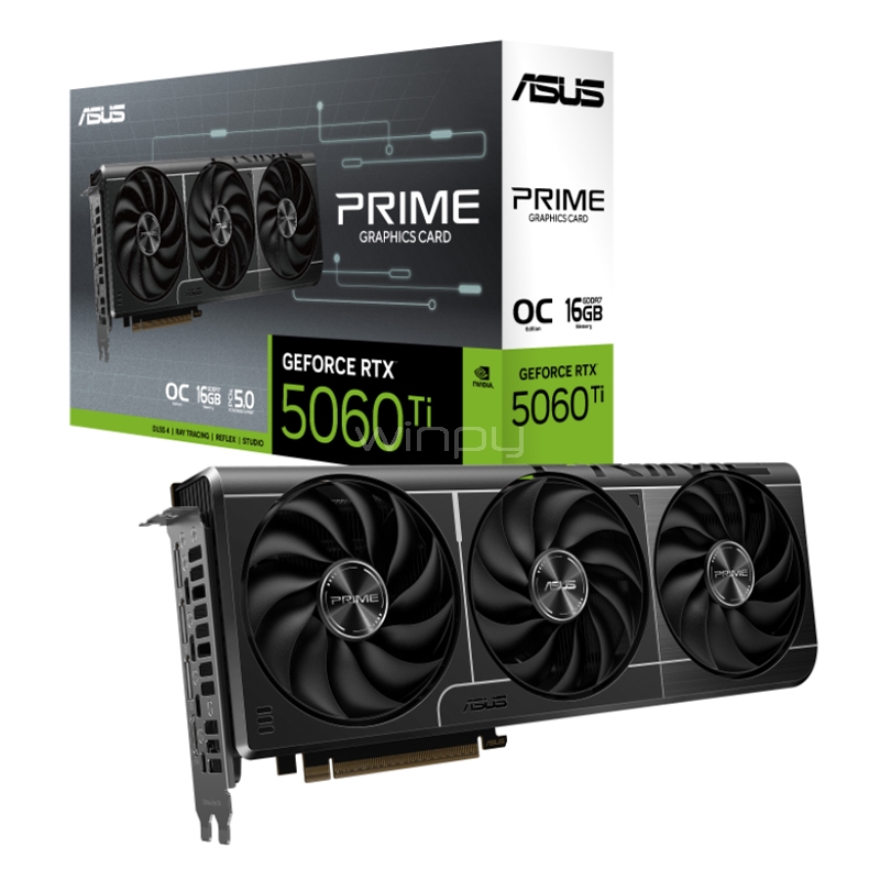 Tarjeta de Video Asus PRIME GeForce RTX 5060 Ti OC de 16GB GDDR7