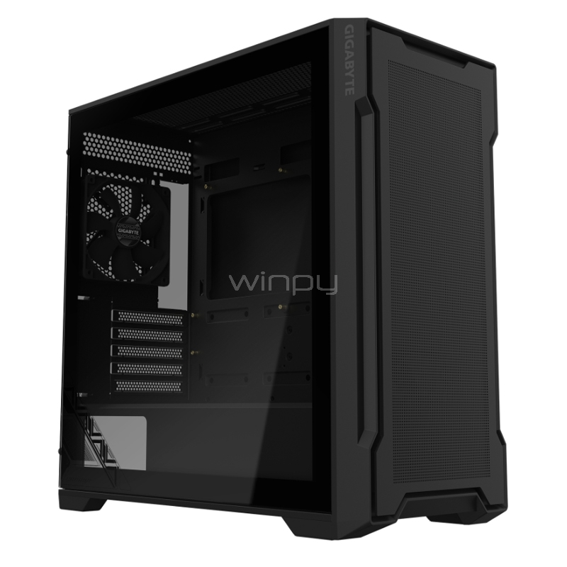 Gabinete Gamer Gigabyte C102 Glass (Micro ATX, Vidrio Templado, 2 Ventiladores, Negro)