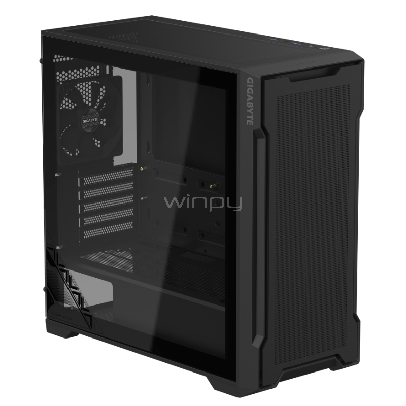 Gabinete Gamer Gigabyte C102 Glass (Micro ATX, Vidrio Templado, 2 Ventiladores, Negro)