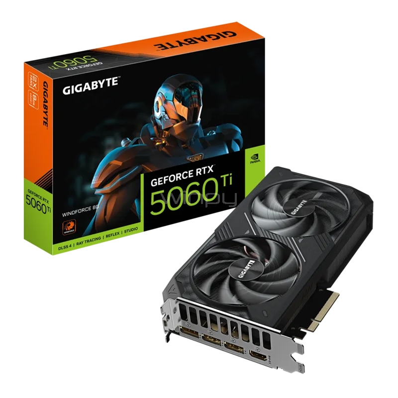 Tarjeta de Video Gigabyte GeForce RTX 5060 Ti de 8GB GDDR7 GV