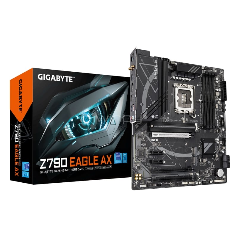 Placa Madre Gigabyte Z790 EAGLE AX (LGA1700, DDR5 4400/7600MHz, M.2 x3, ATX)