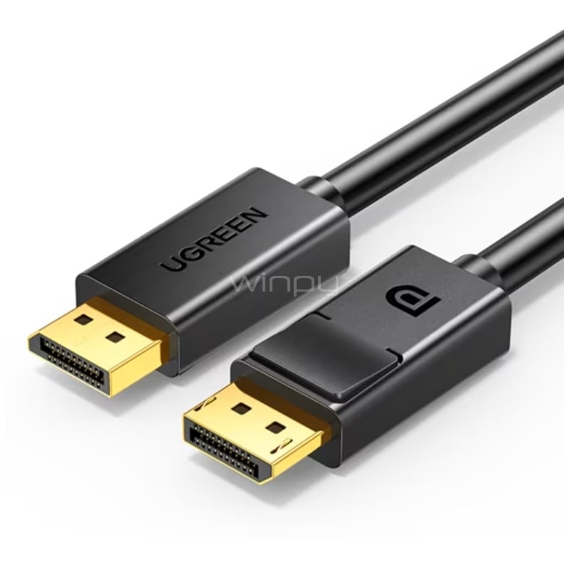 Cable DisplayPort UGREEN de 2 metros (4K, Version 1.2, 28AWG, Negro)