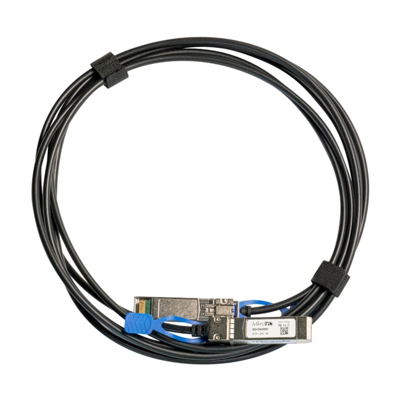 Cable Directo Mikrotik Backbone DAC de 1 metro (SFP28-25G SFP+10G)