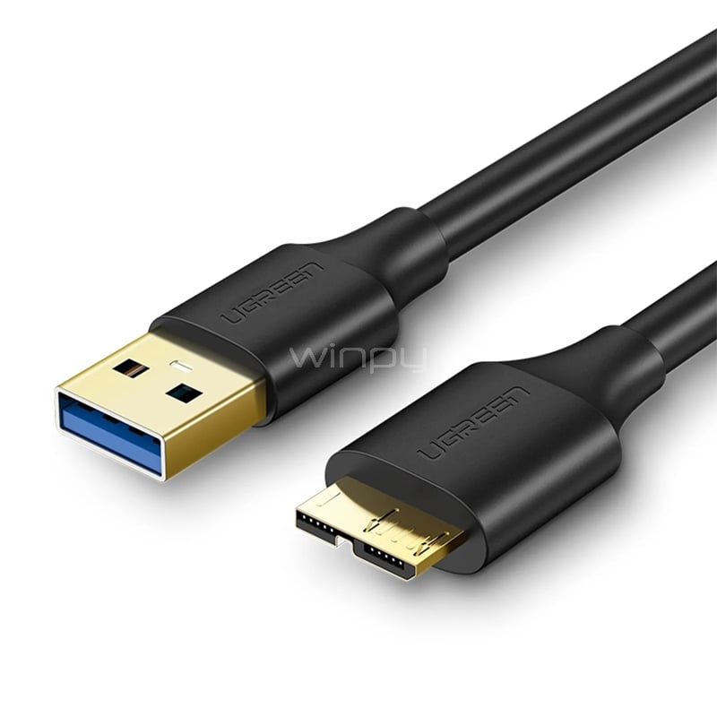 Cable UGREEN de USB-A a Micro USB-B (50cm, USB 3.0 5Gbps, Negro)