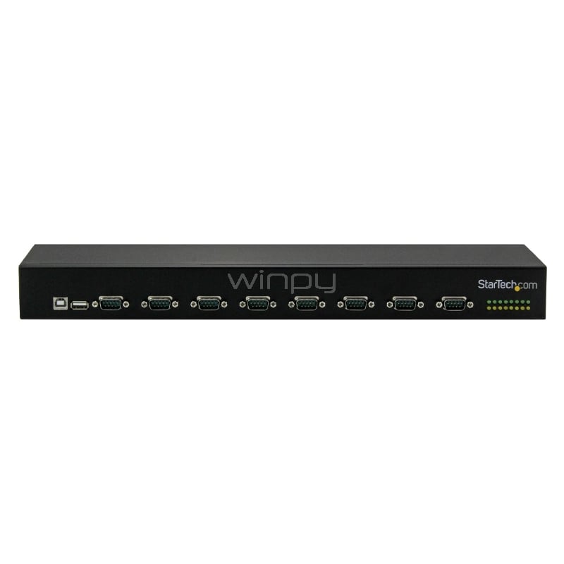Adaptador HUB de 8 Puertos Serial (USB-B 2.0, DB-9, RS-232, 480Mbps)