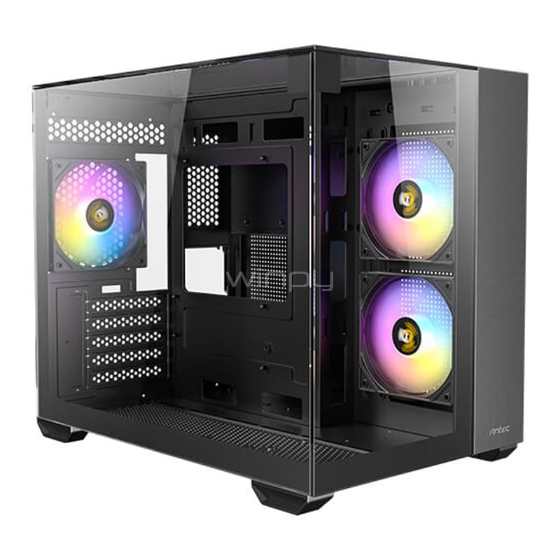 Gabinete Gamer Antec CX600M Trio ARGB (Micro ATX, Vidrio Templado Panorámico, 3 ventiladores)