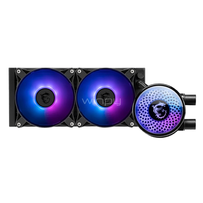 Refrigeración Líquida MSI MAG CORELIQUID A12 240 ARGB (LGA1851/AM5, 120mm x2, 2200rpm, Negro)
