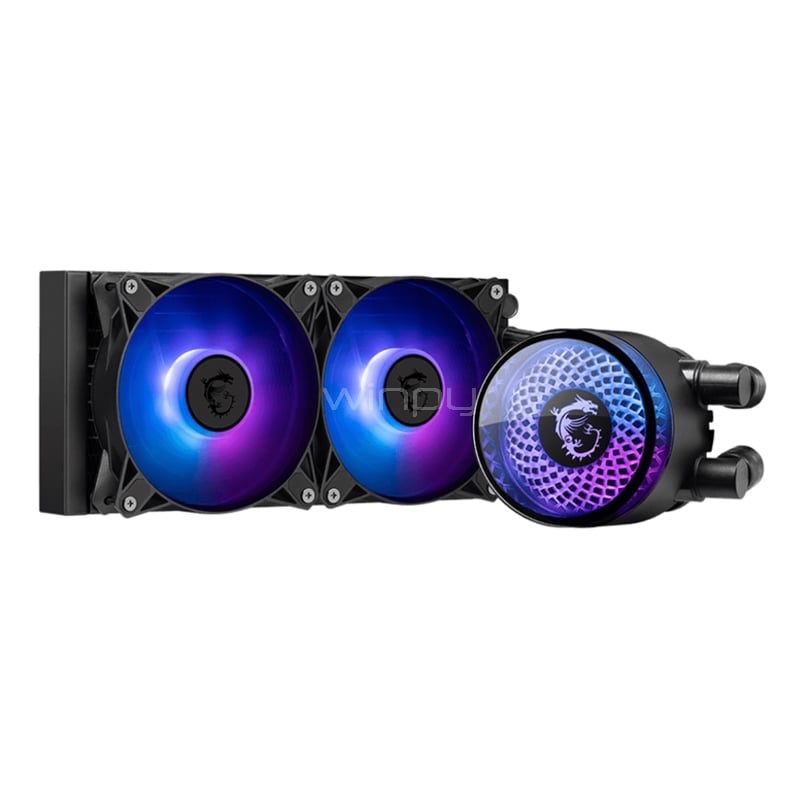 Refrigeración Líquida MSI MAG CORELIQUID A12 240 ARGB (LGA1851/AM5, 120mm x2, 2200rpm, Negro)